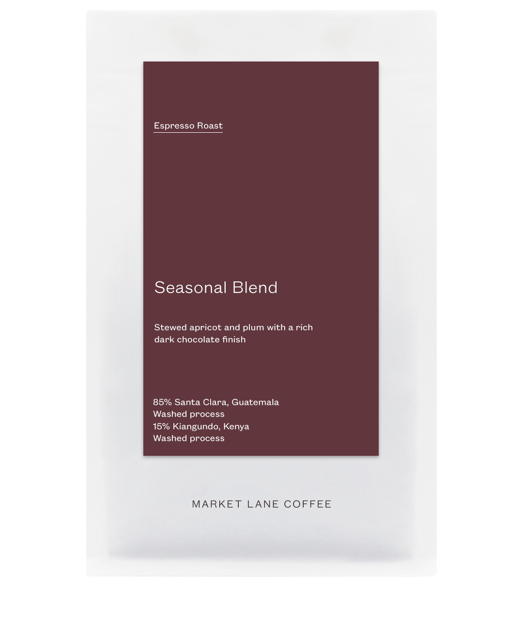 Market Lane Coffee Seasonal Blend coffee bag