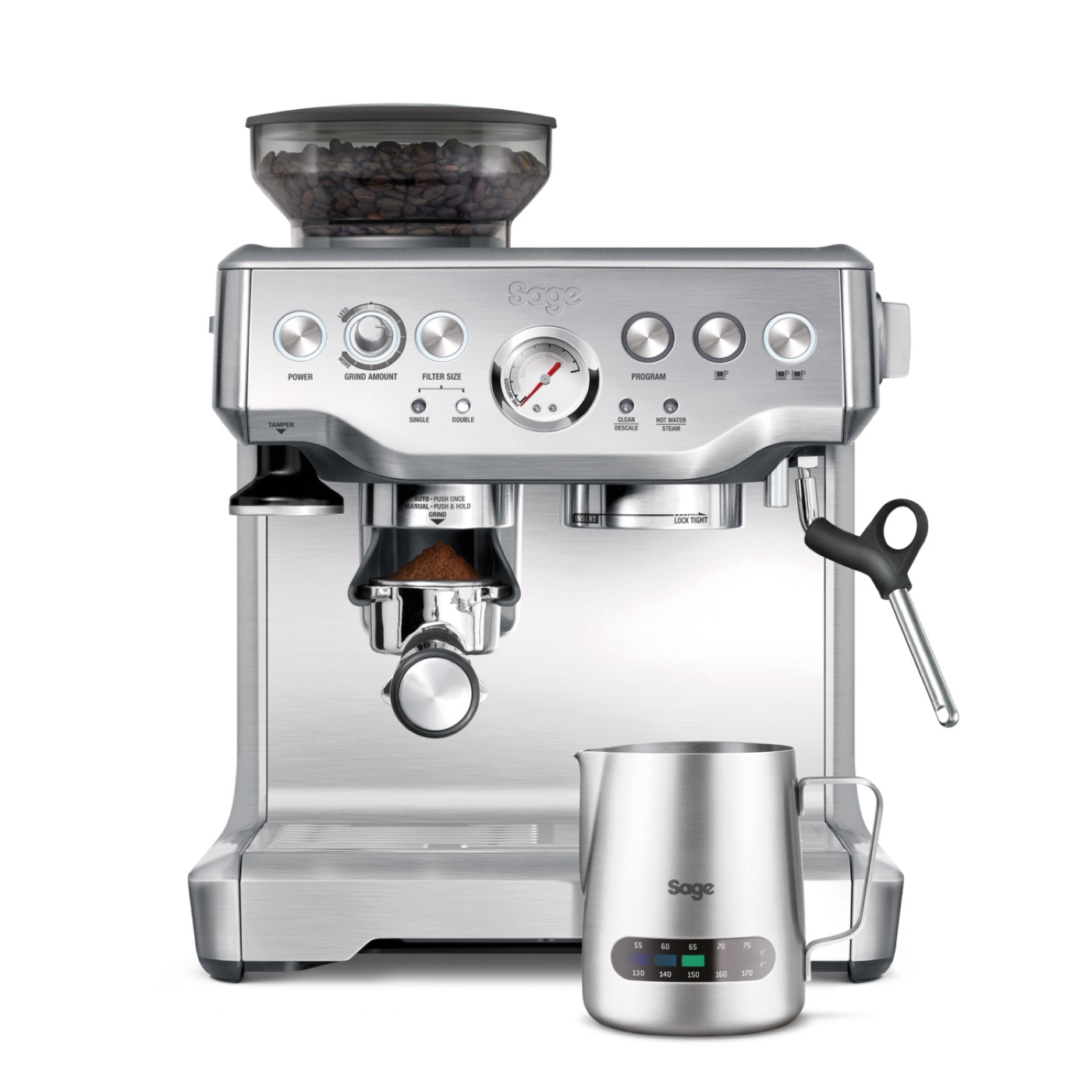 Breville Barista Express integrated grinder product photograph