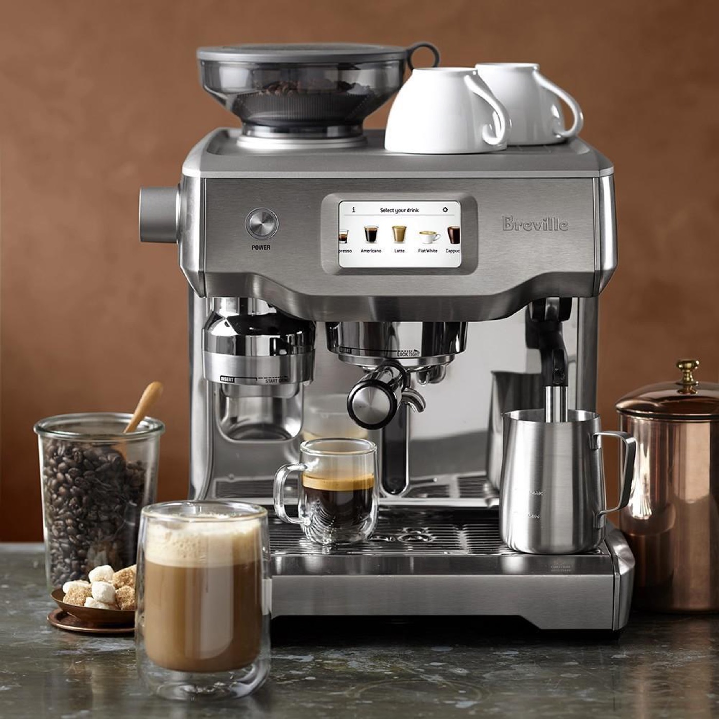 Breville Oracle integrated grinder product photograph