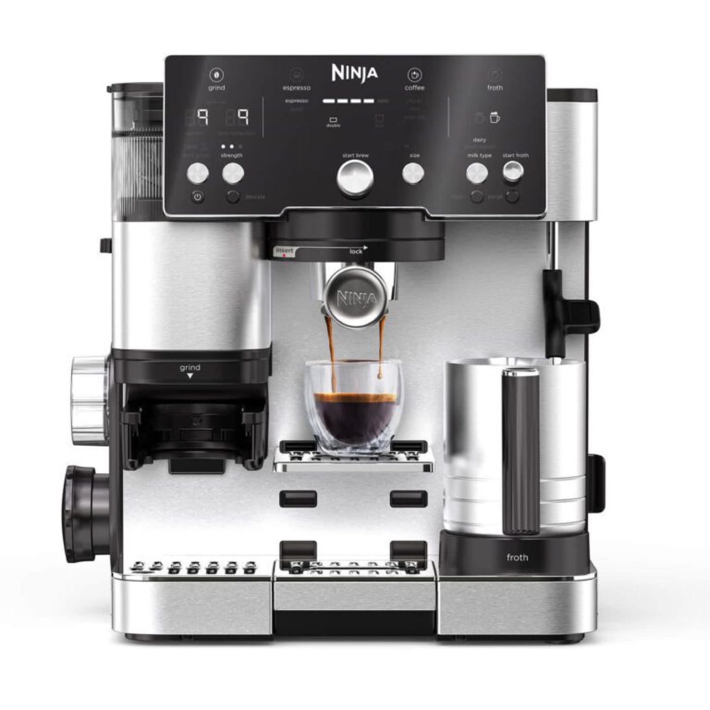 Ninja Luxe Café Essential integrated grinder product photograph